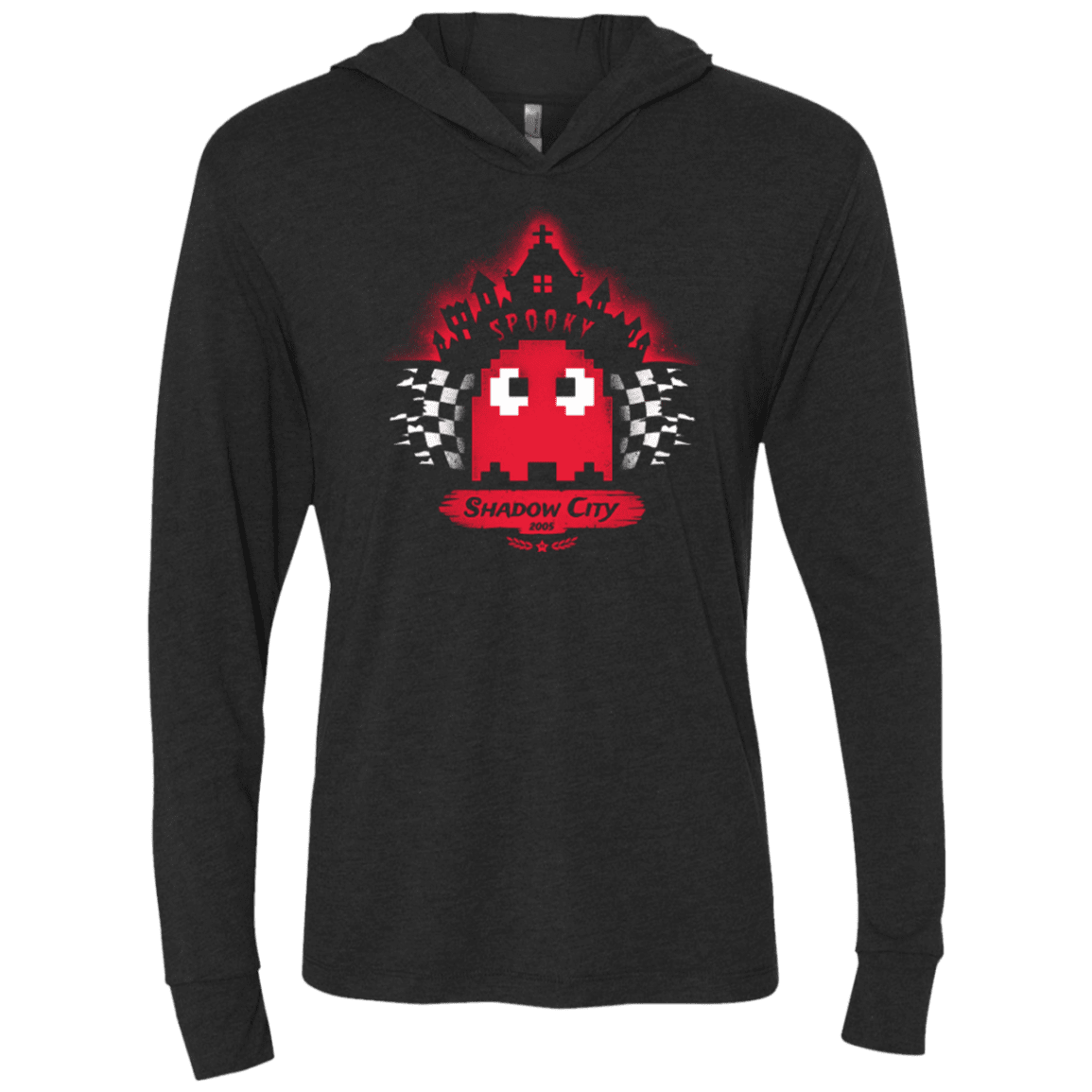 T-Shirts Vintage Black / X-Small Shadow City Triblend Long Sleeve Hoodie Tee