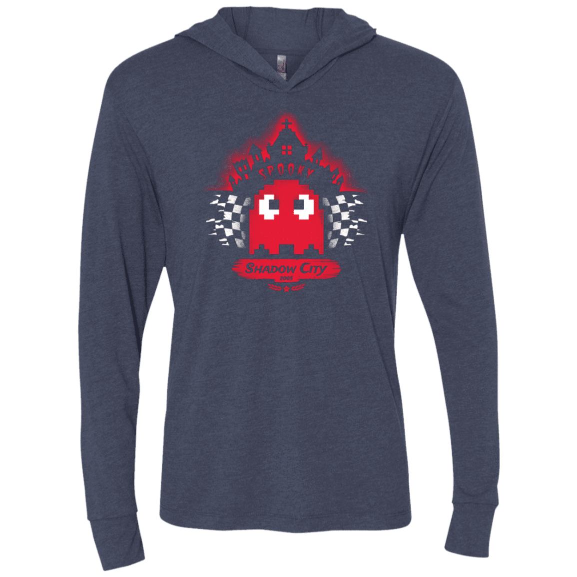 T-Shirts Vintage Navy / X-Small Shadow City Triblend Long Sleeve Hoodie Tee