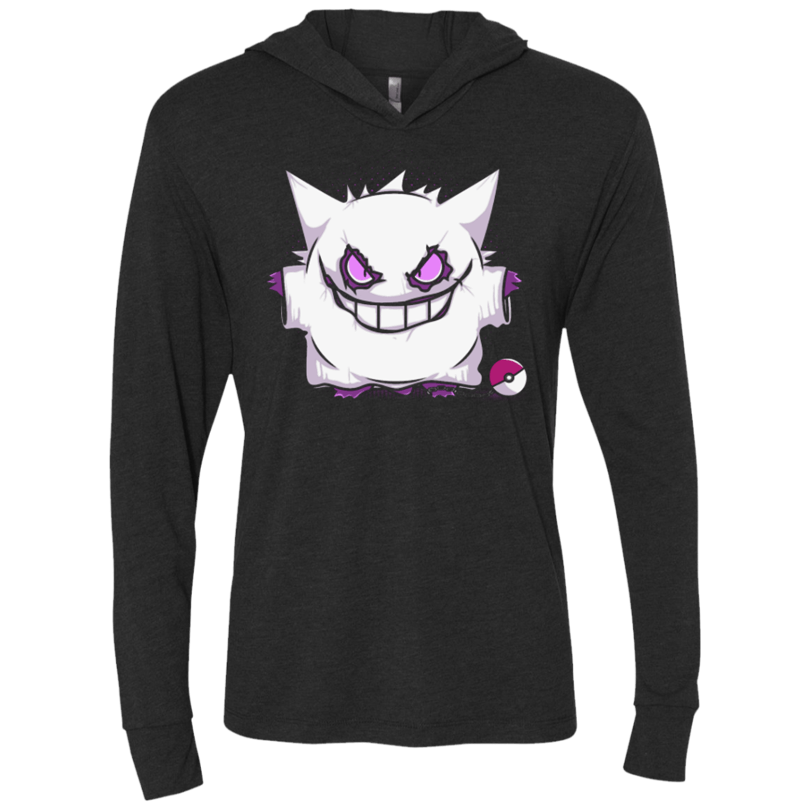 T-Shirts Vintage Black / X-Small SHADOW GHOST Triblend Long Sleeve Hoodie Tee