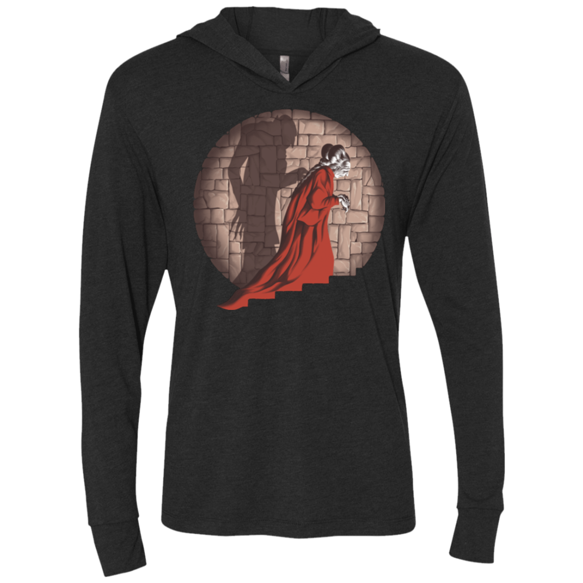 T-Shirts Vintage Black / X-Small Shadow Mismatch Triblend Long Sleeve Hoodie Tee