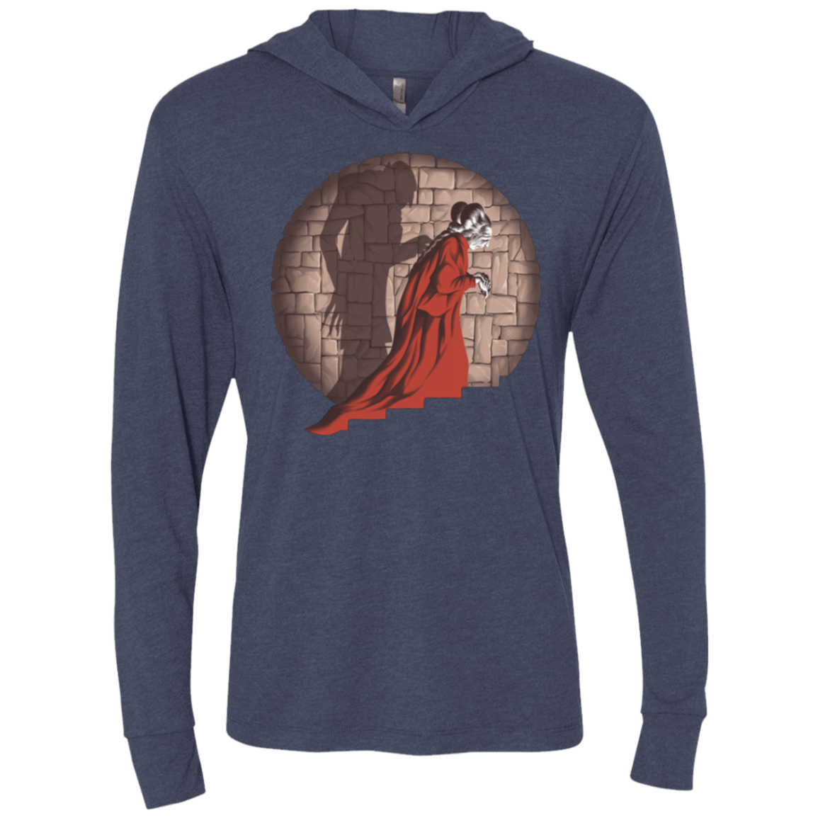 T-Shirts Vintage Navy / X-Small Shadow Mismatch Triblend Long Sleeve Hoodie Tee