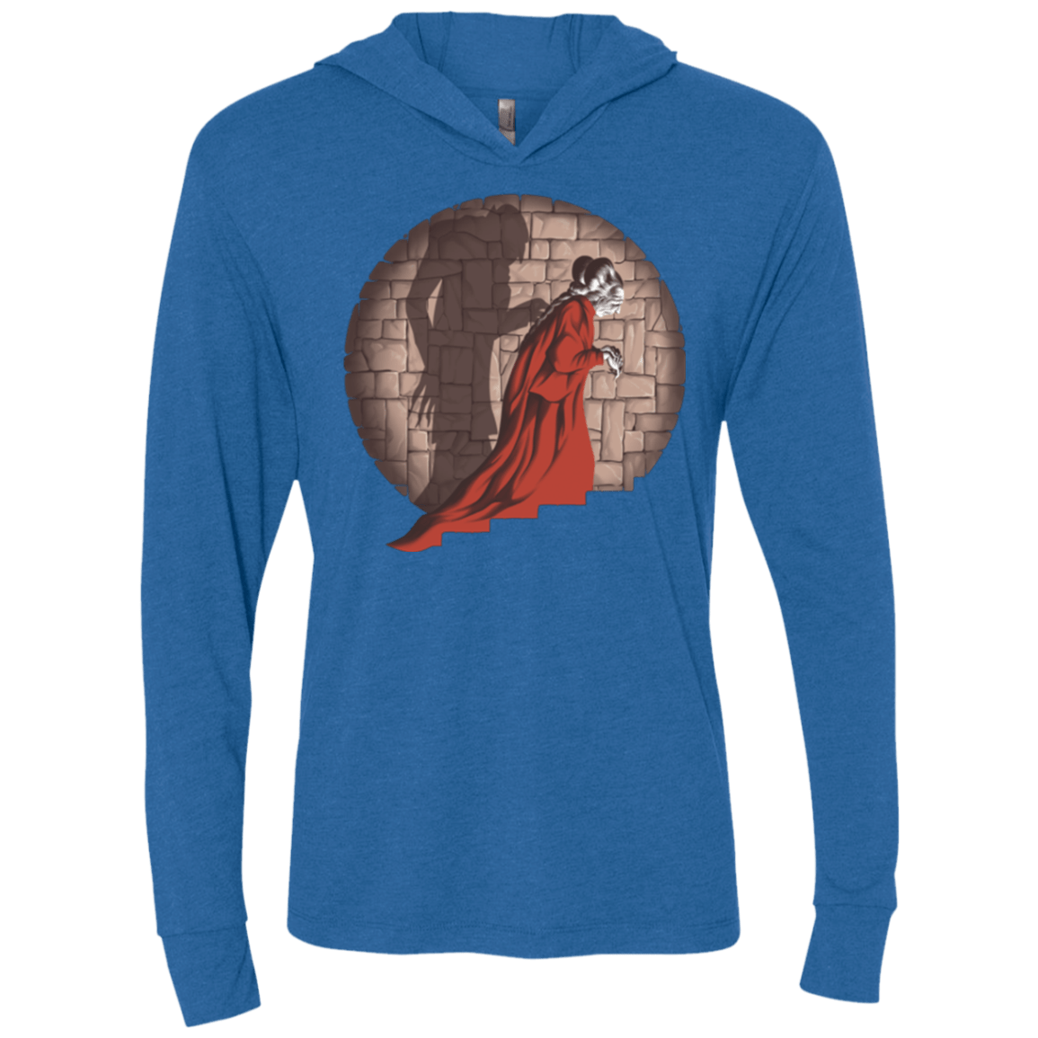 T-Shirts Vintage Royal / X-Small Shadow Mismatch Triblend Long Sleeve Hoodie Tee