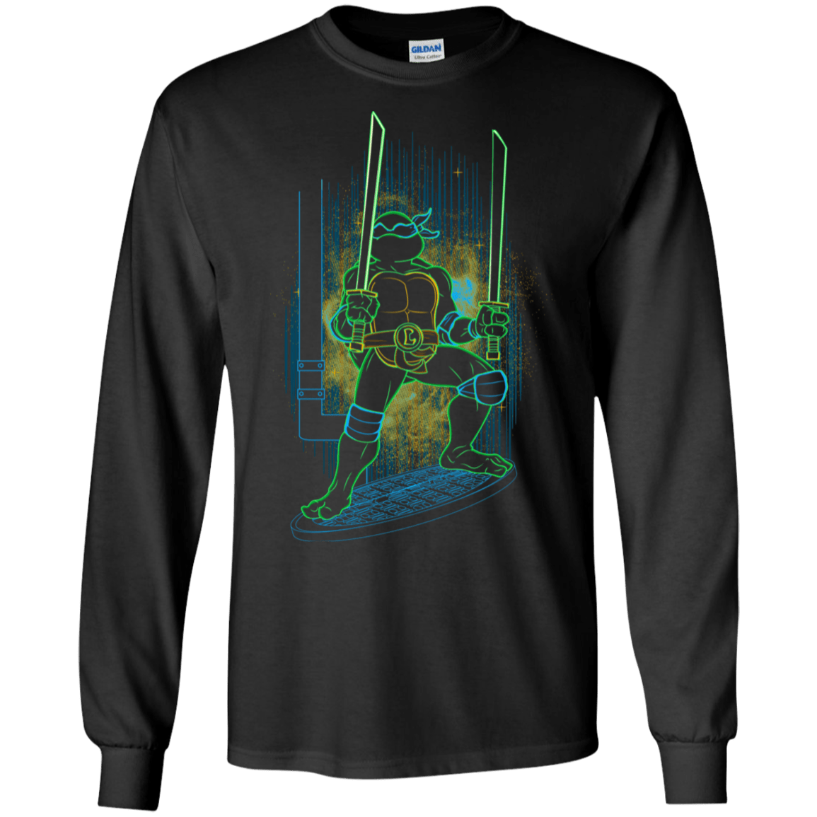 T-Shirts Black / S Shadow of the Blue Mutant Men's Long Sleeve T-Shirt