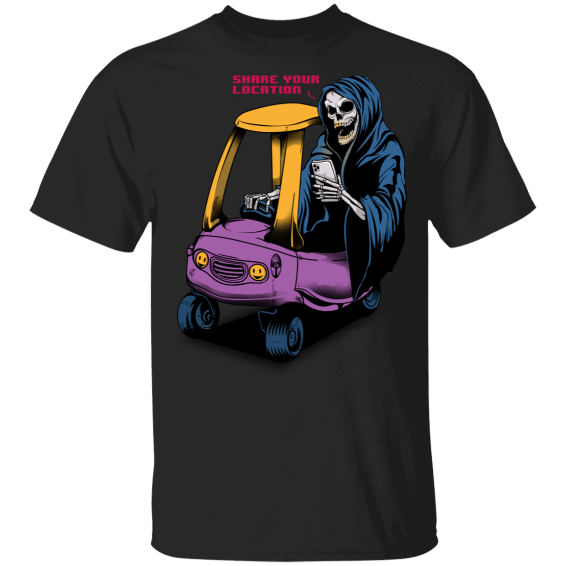 T-Shirts Black / YXS Share Your Location Grim Reaper Youth T-Shirt
