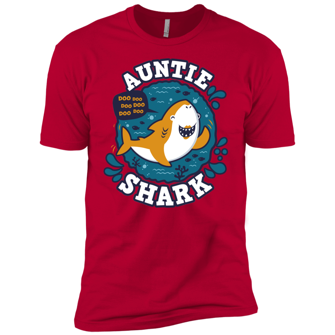 T-Shirts Red / YXS Shark Family Trazo - Auntie Boys Premium T-Shirt