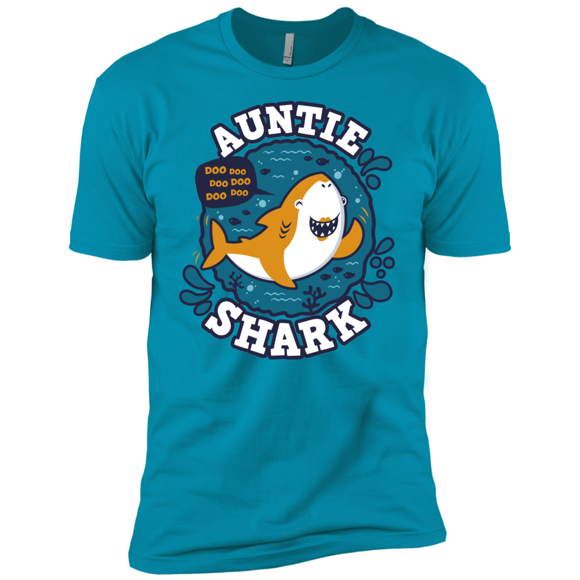 T-Shirts Turquoise / YXS Shark Family Trazo - Auntie Boys Premium T-Shirt