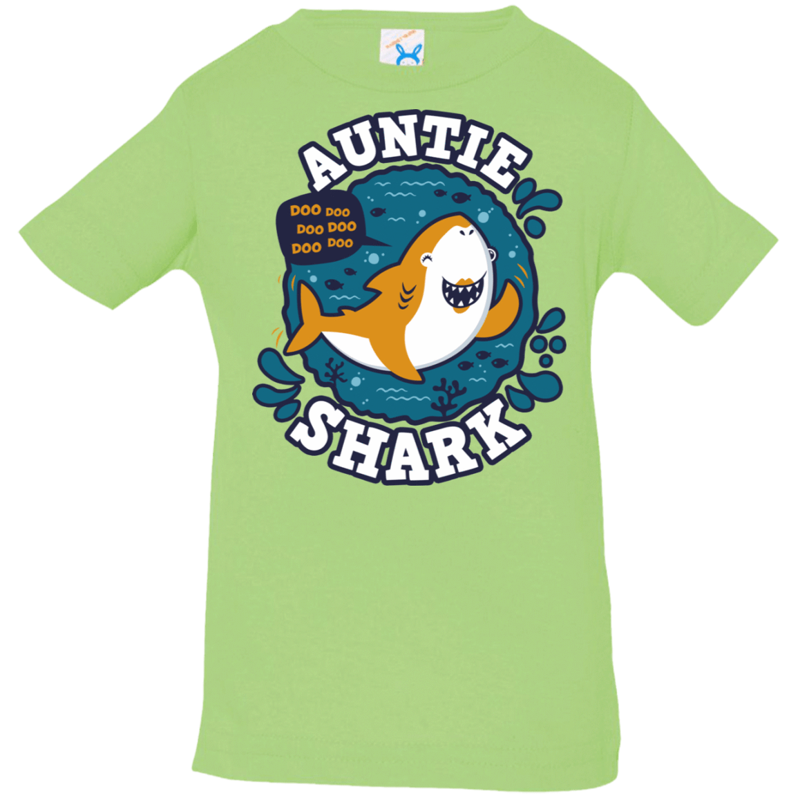 T-Shirts Key Lime / 6 Months Shark Family Trazo - Auntie Infant Premium T-Shirt