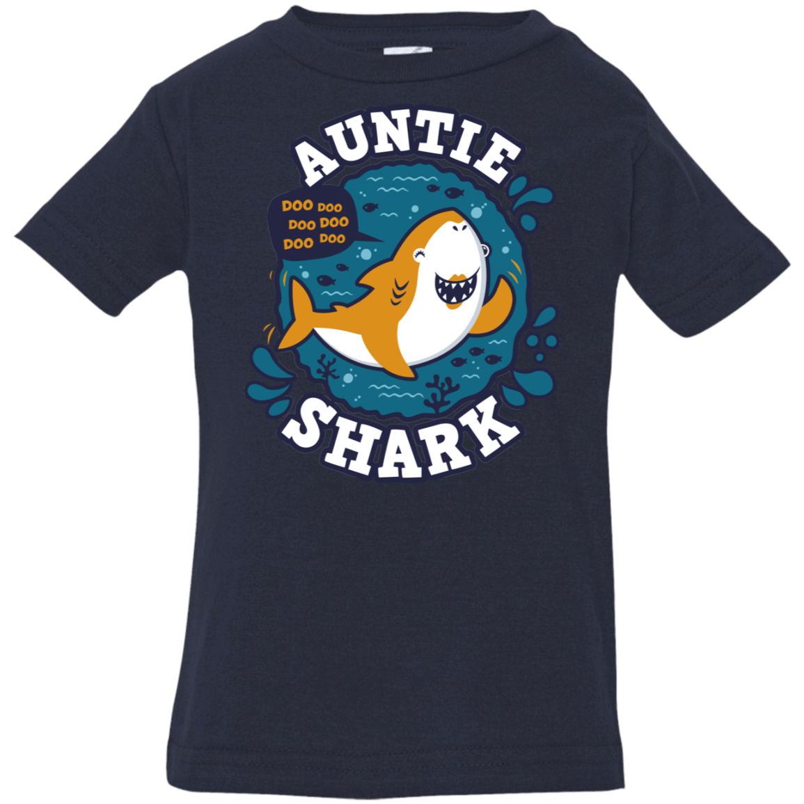 T-Shirts Navy / 6 Months Shark Family Trazo - Auntie Infant Premium T-Shirt