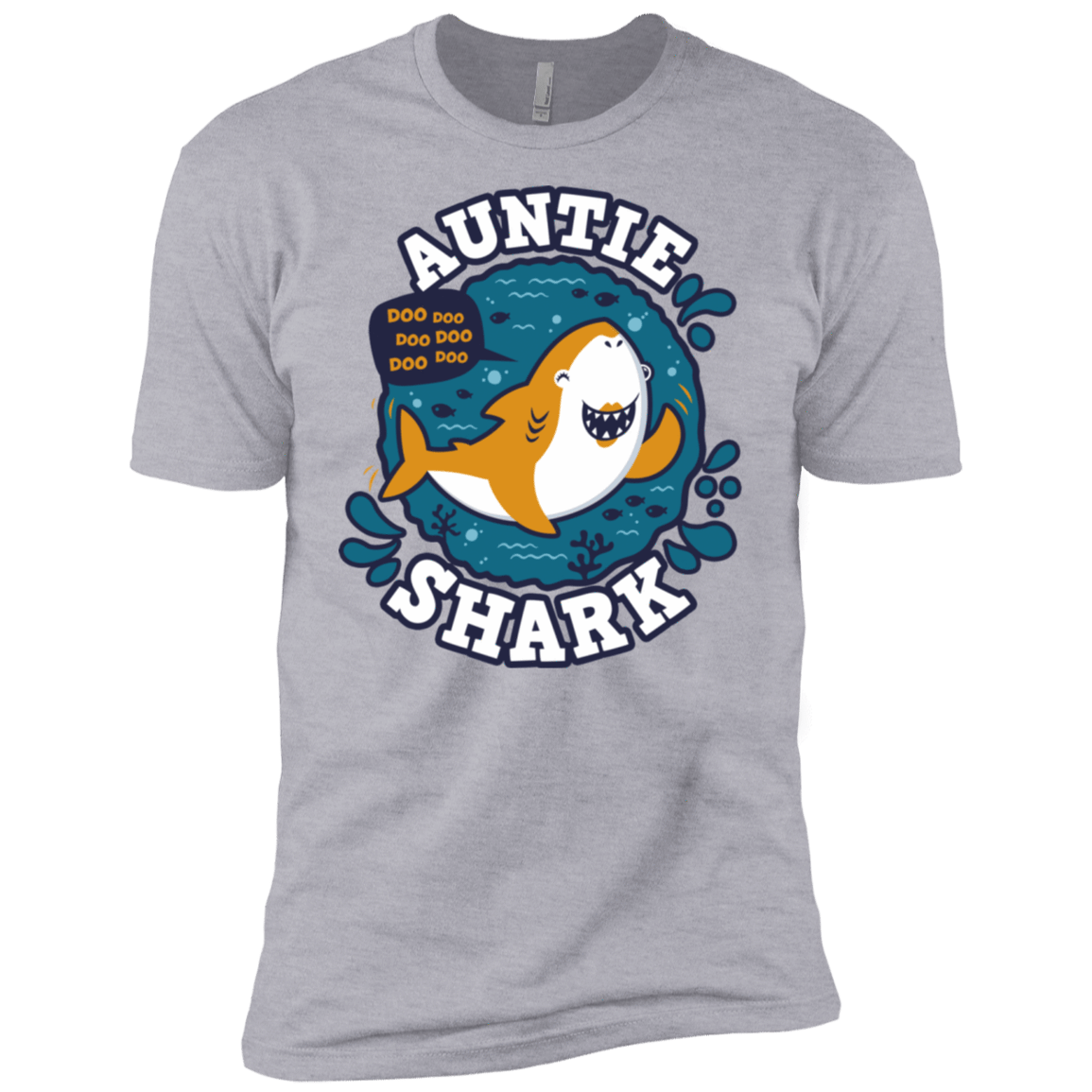 T-Shirts Heather Grey / X-Small Shark Family Trazo - Auntie Men's Premium T-Shirt