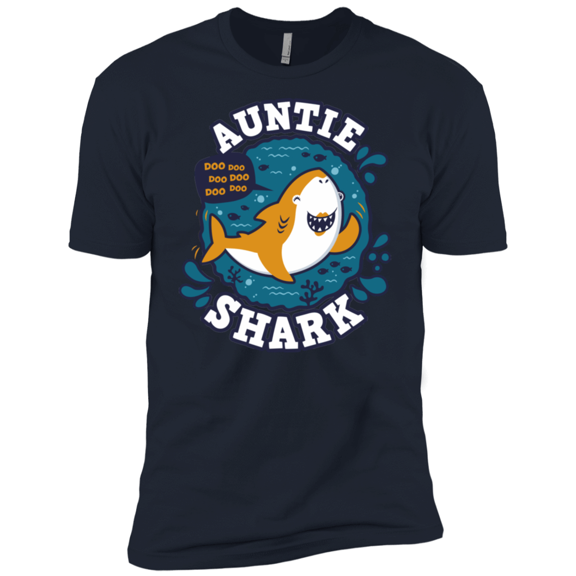 T-Shirts Midnight Navy / X-Small Shark Family Trazo - Auntie Men's Premium T-Shirt