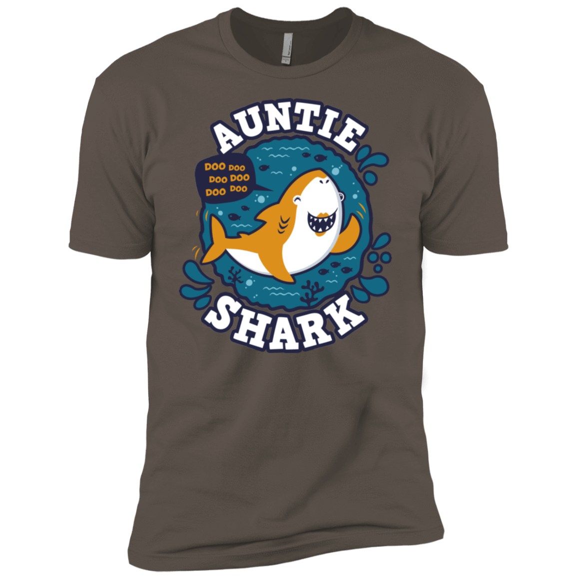 T-Shirts Warm Grey / X-Small Shark Family Trazo - Auntie Men's Premium T-Shirt