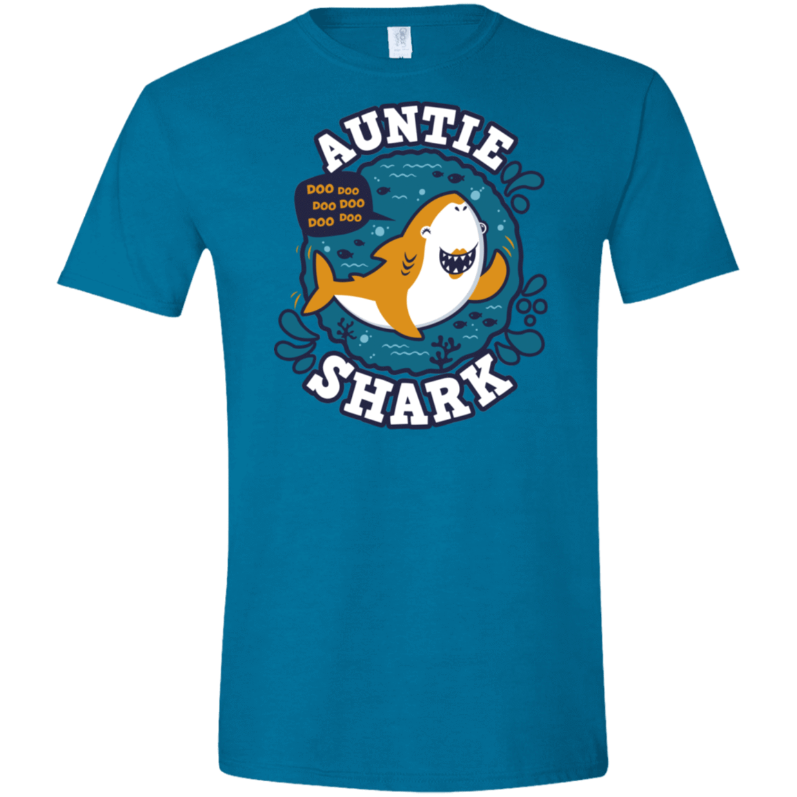 T-Shirts Antique Sapphire / S Shark Family Trazo - Auntie Men's Semi-Fitted Softstyle