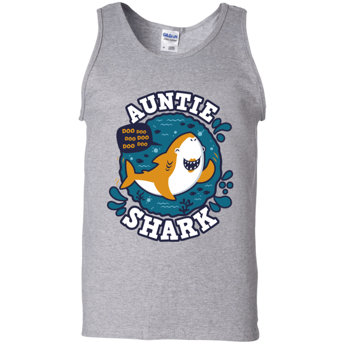 T-Shirts Sport Grey / S Shark Family Trazo - Auntie Men's Tank Top