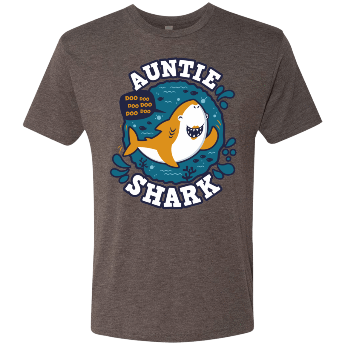 T-Shirts Macchiato / S Shark Family Trazo - Auntie Men's Triblend T-Shirt