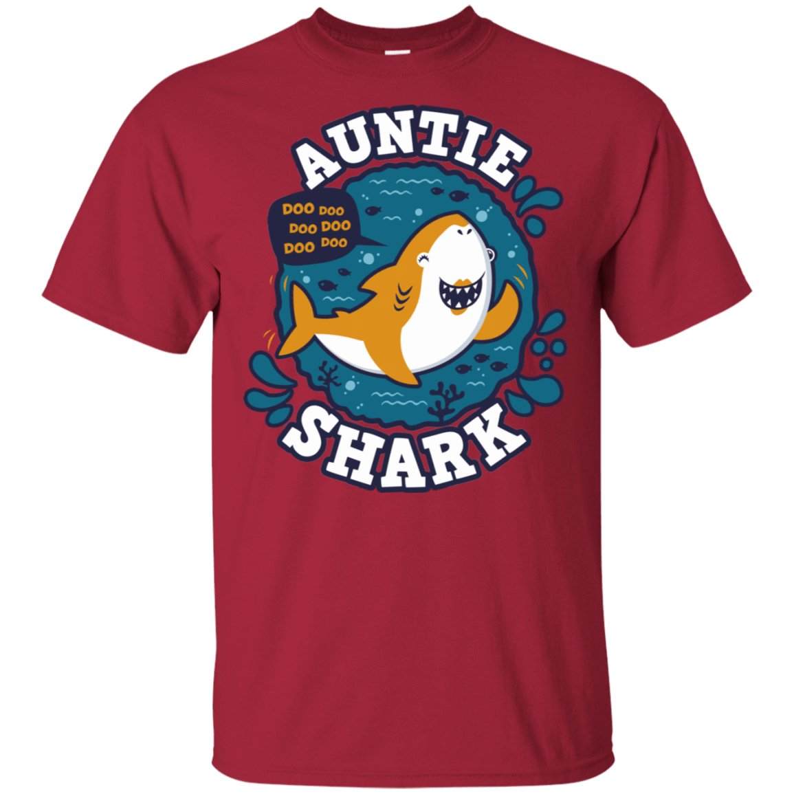 T-Shirts Cardinal / S Shark Family Trazo - Auntie T-Shirt