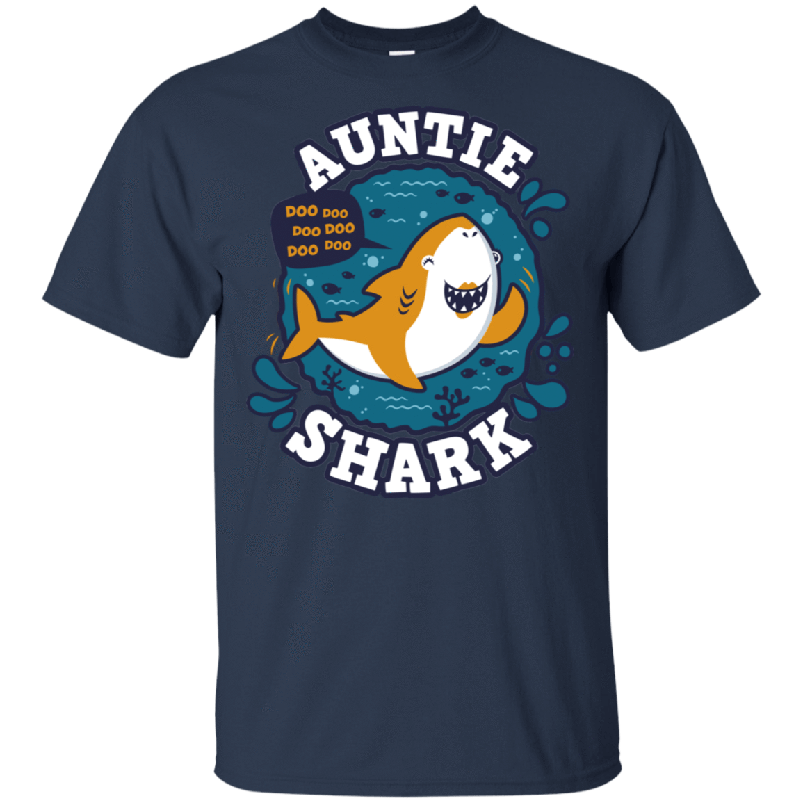T-Shirts Navy / S Shark Family Trazo - Auntie T-Shirt