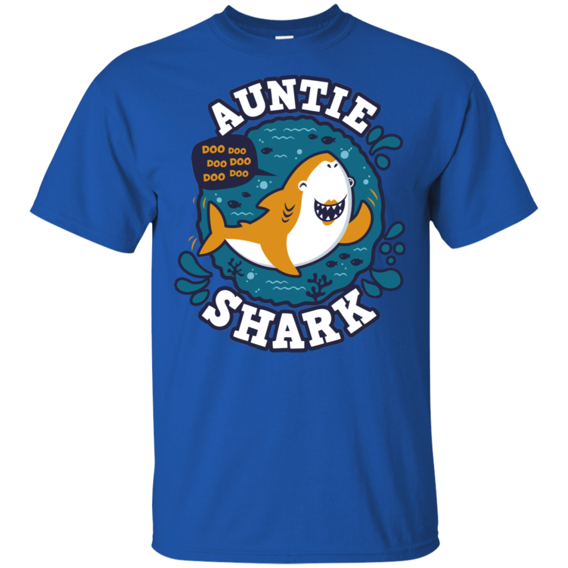 T-Shirts Royal / S Shark Family Trazo - Auntie T-Shirt
