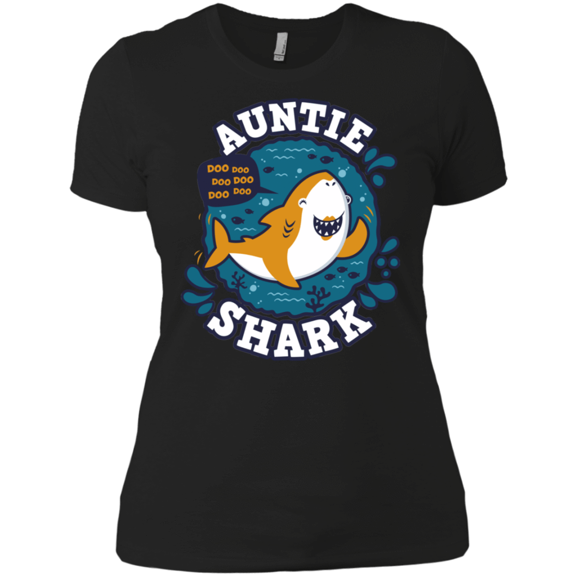 T-Shirts Black / X-Small Shark Family Trazo - Auntie Women's Premium T-Shirt