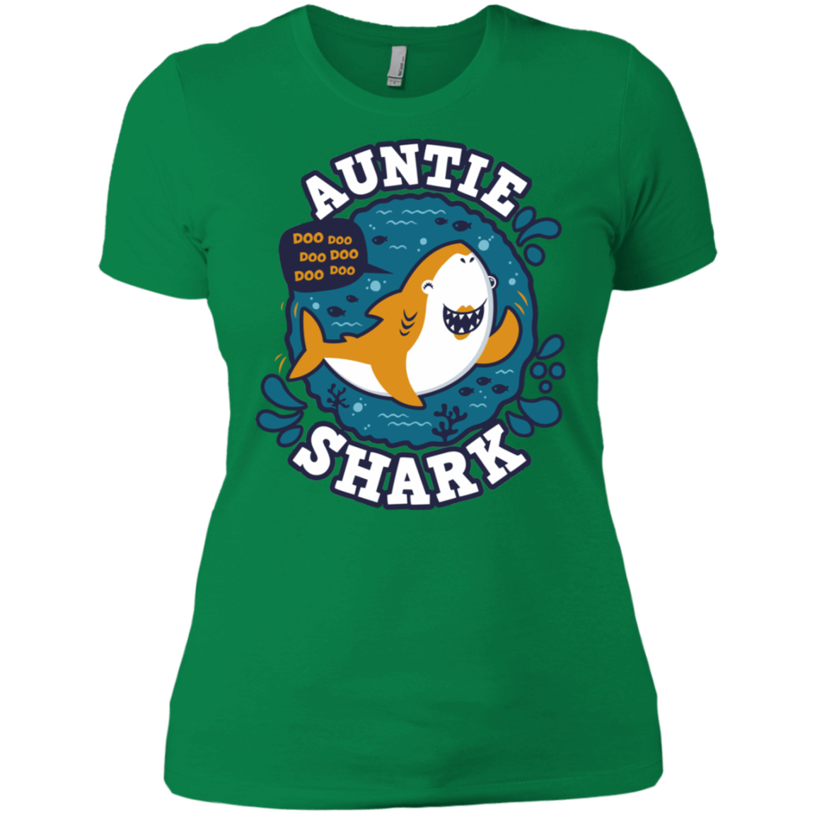 T-Shirts Kelly Green / X-Small Shark Family Trazo - Auntie Women's Premium T-Shirt