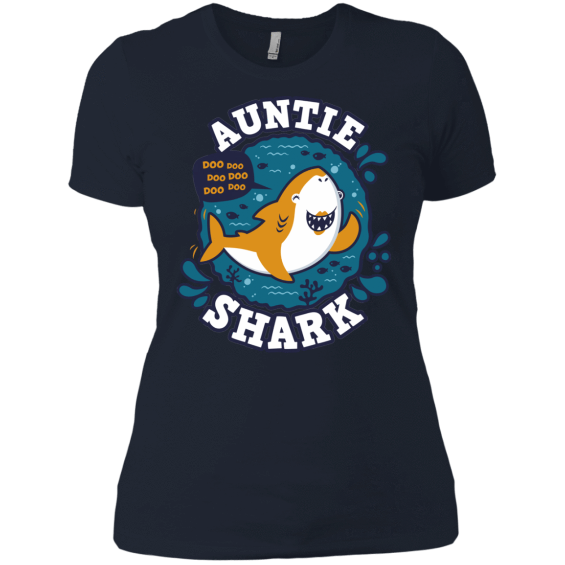 T-Shirts Midnight Navy / X-Small Shark Family Trazo - Auntie Women's Premium T-Shirt