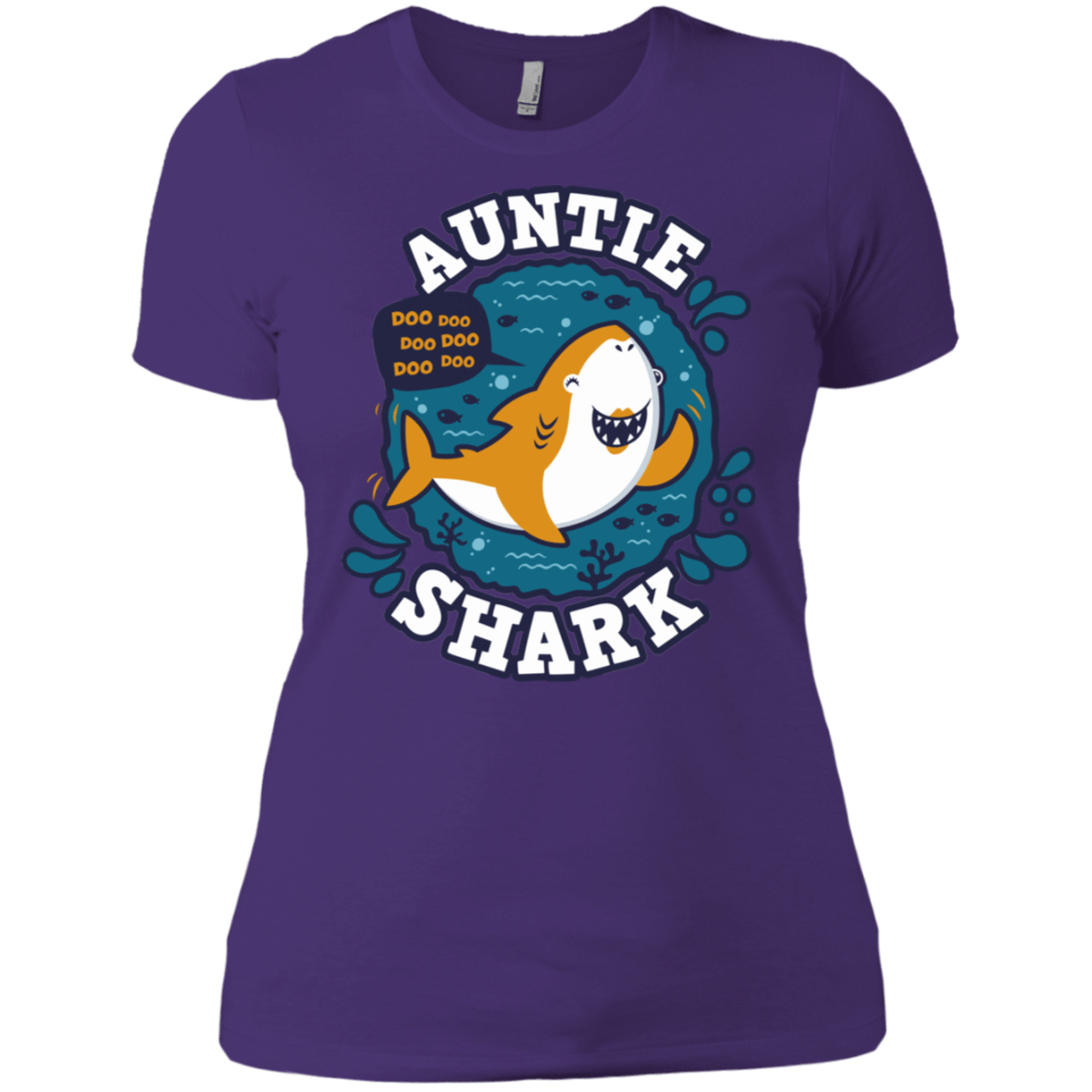 T-Shirts Purple Rush/ / X-Small Shark Family Trazo - Auntie Women's Premium T-Shirt