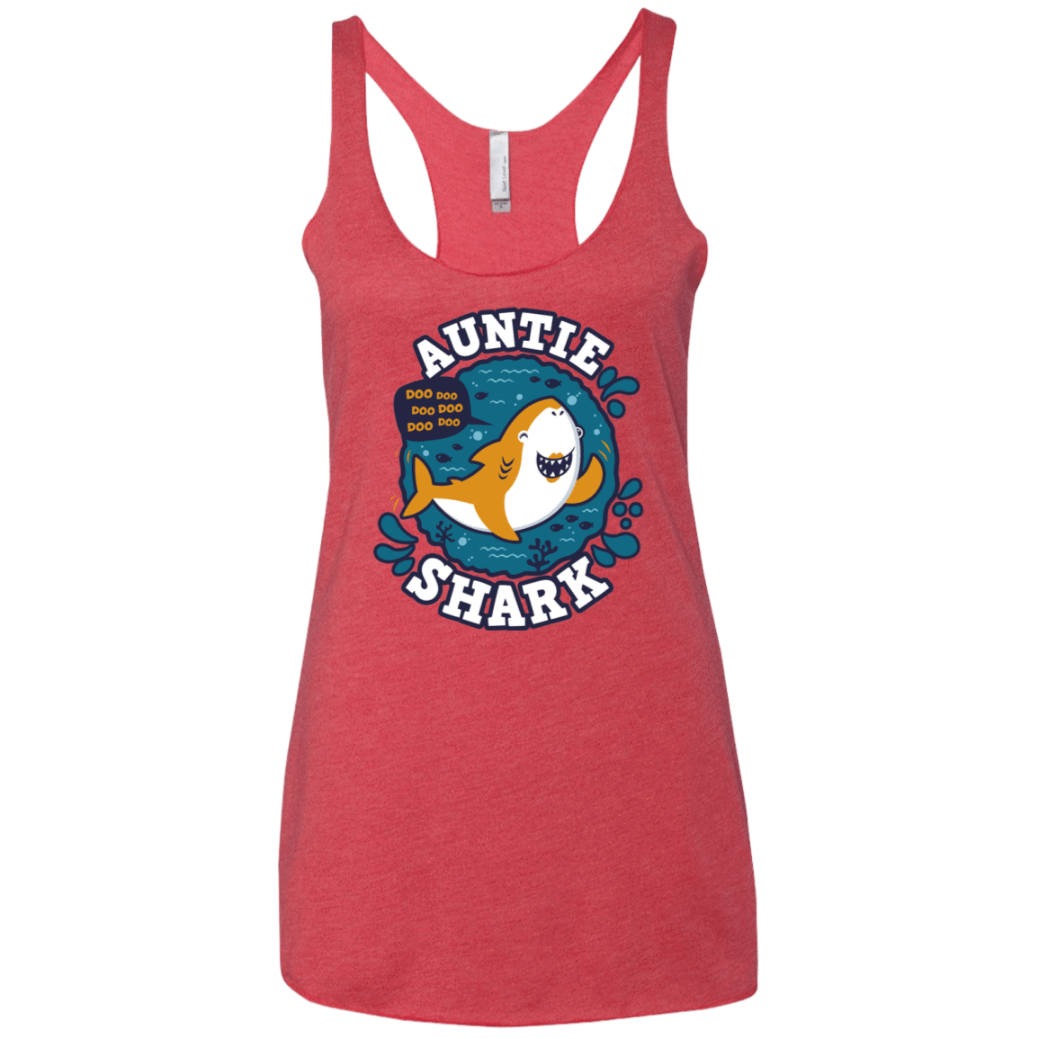 T-Shirts Vintage Red / X-Small Shark Family Trazo - Auntie Women's Triblend Racerback Tank