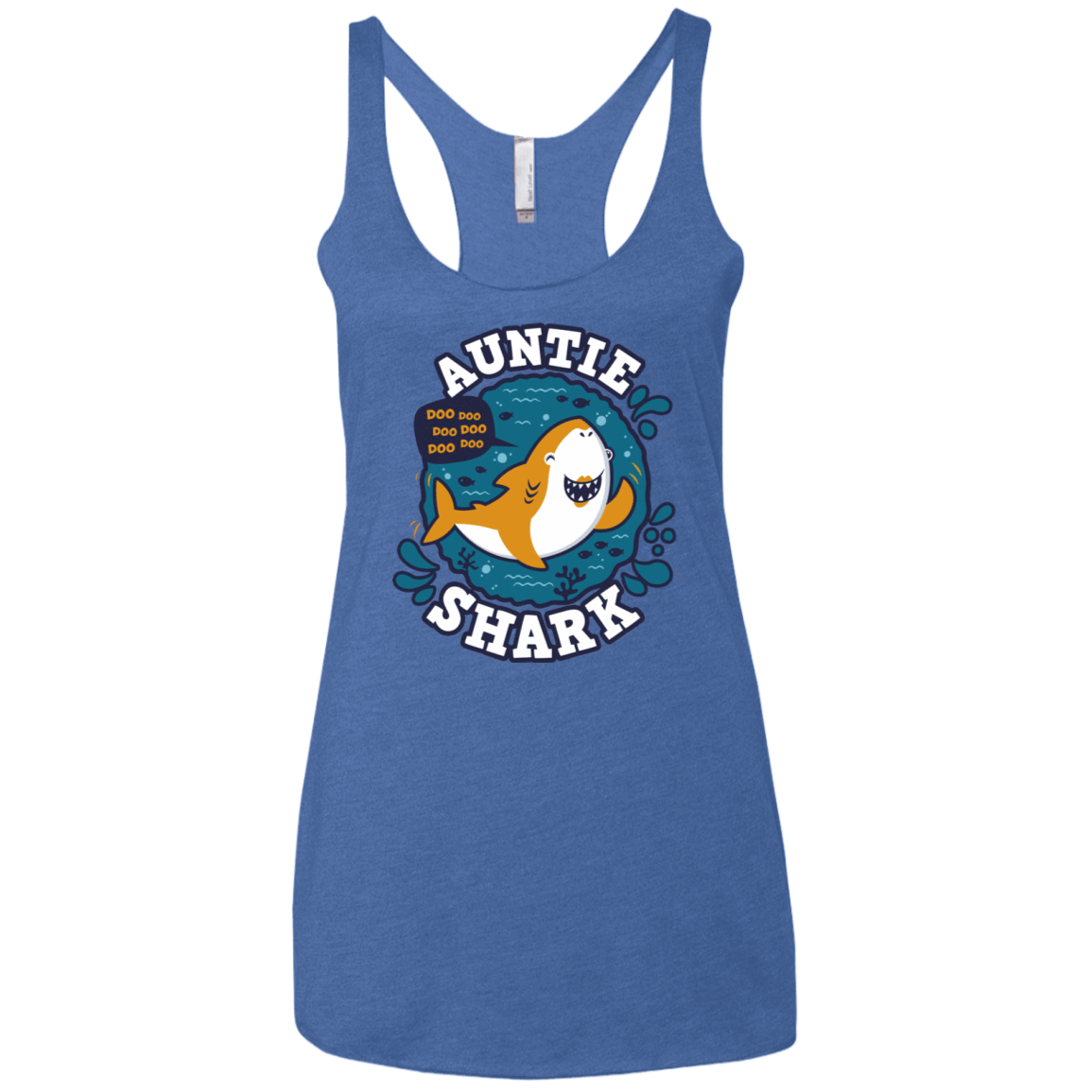 T-Shirts Vintage Royal / X-Small Shark Family Trazo - Auntie Women's Triblend Racerback Tank