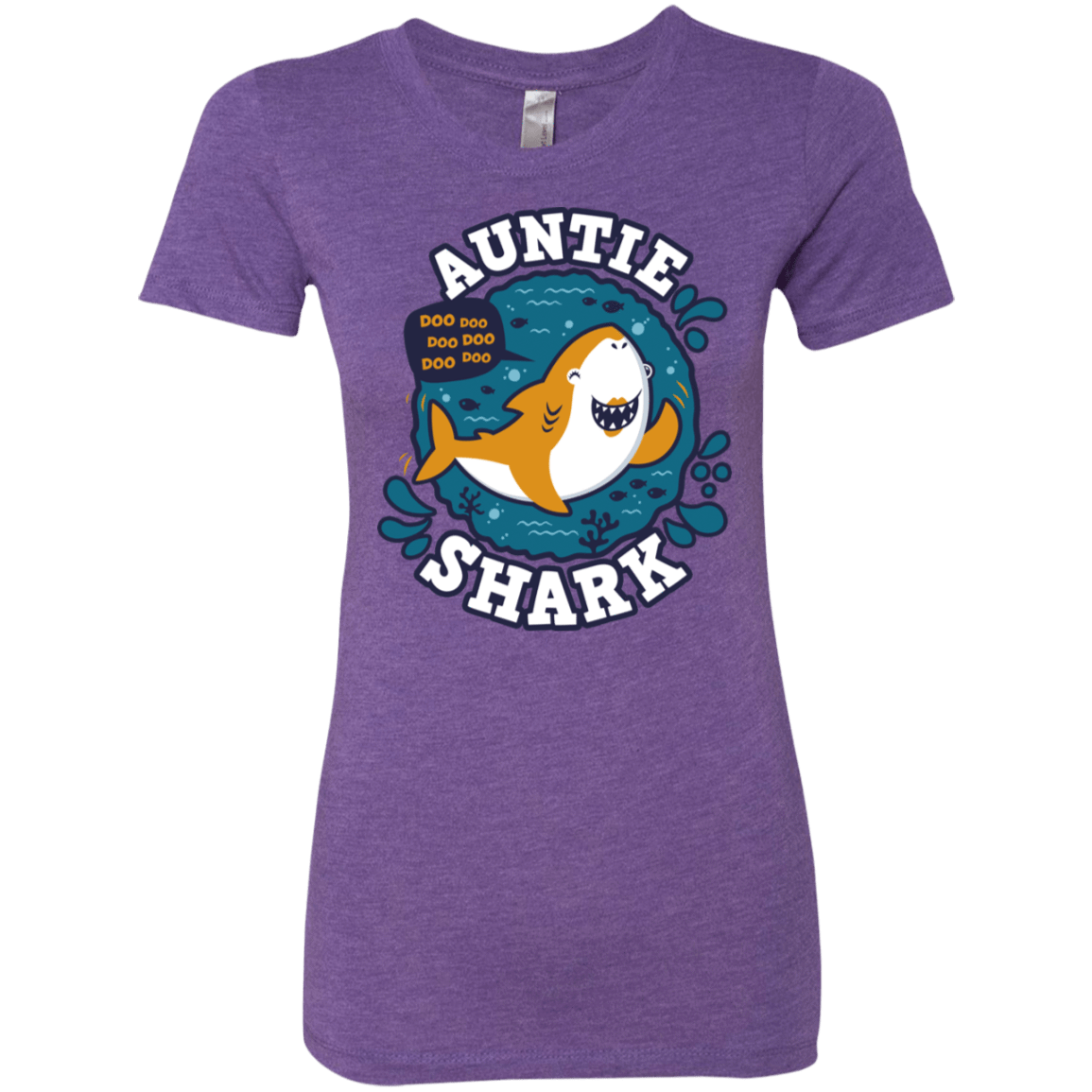 T-Shirts Purple Rush / S Shark Family Trazo - Auntie Women's Triblend T-Shirt