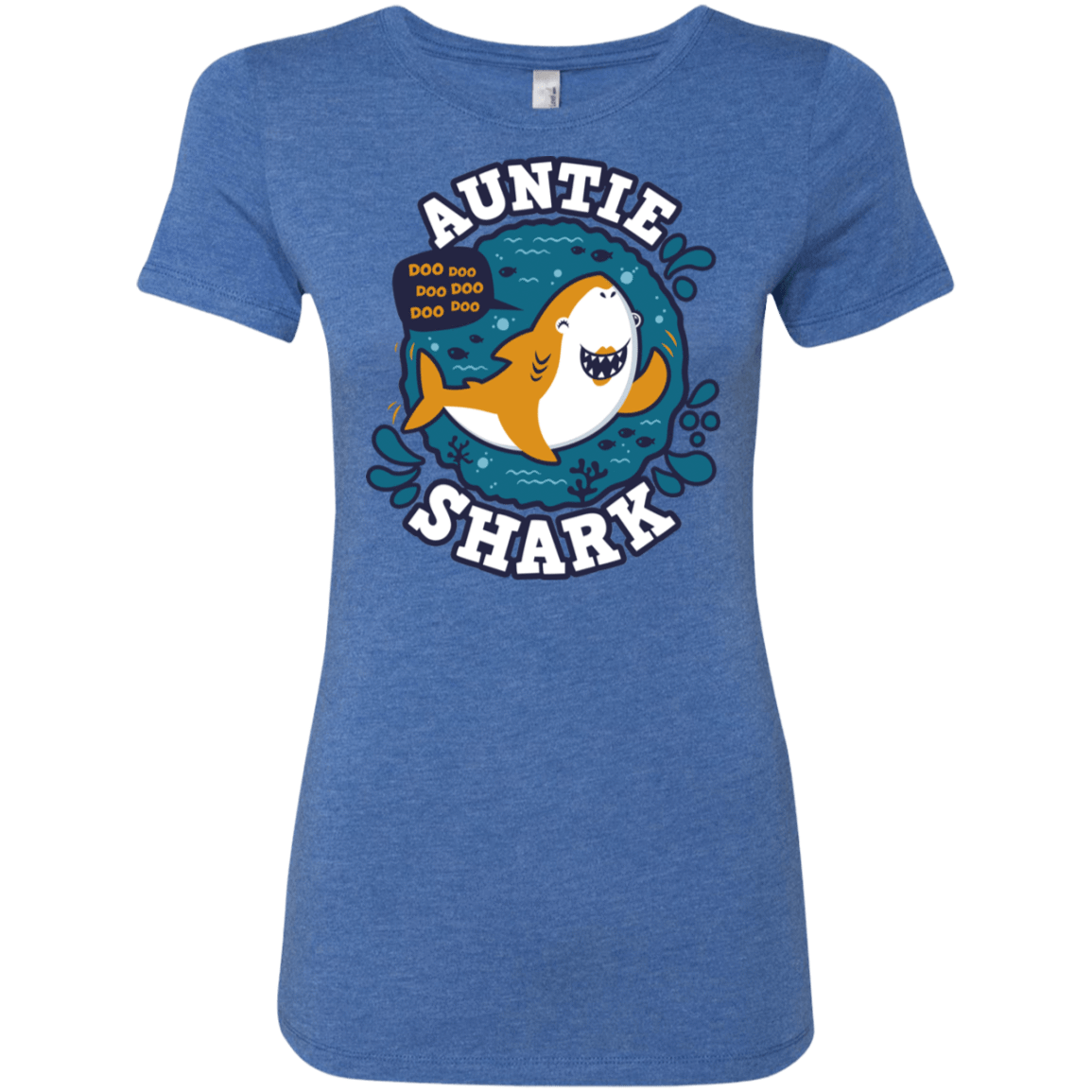 T-Shirts Vintage Royal / S Shark Family Trazo - Auntie Women's Triblend T-Shirt