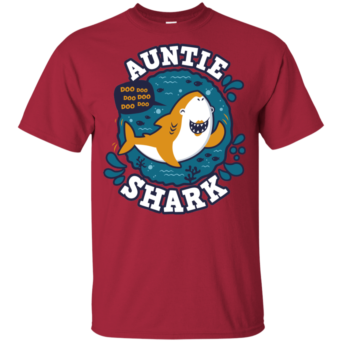 T-Shirts Cardinal / YXS Shark Family Trazo - Auntie Youth T-Shirt