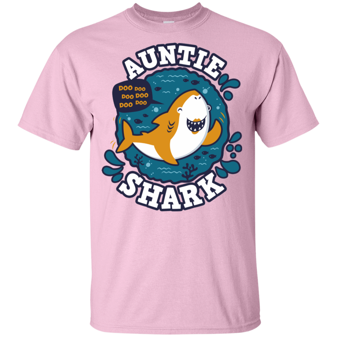 T-Shirts Light Pink / YXS Shark Family Trazo - Auntie Youth T-Shirt