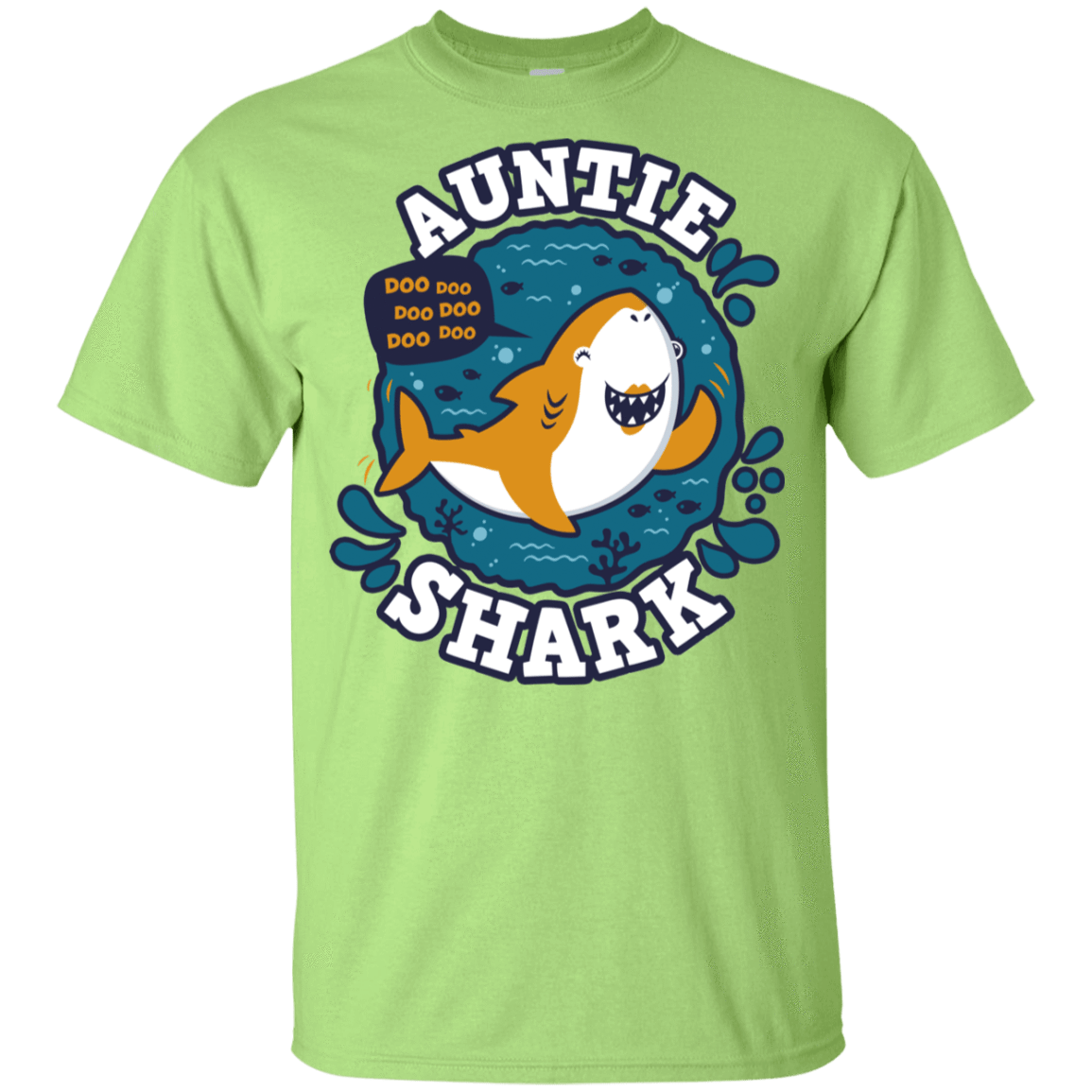 T-Shirts Mint Green / YXS Shark Family Trazo - Auntie Youth T-Shirt