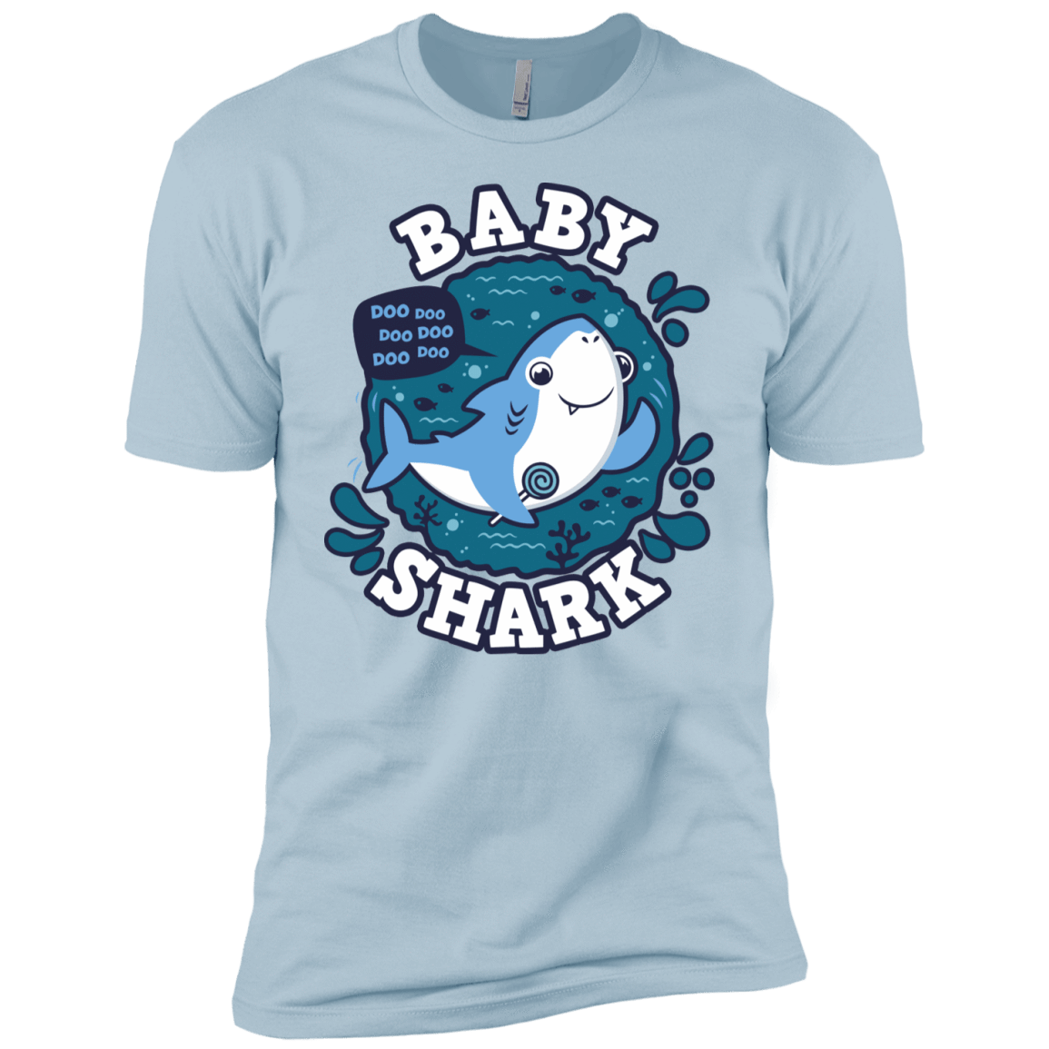T-Shirts Light Blue / YXS Shark Family trazo - Baby Boy Boys Premium T-Shirt