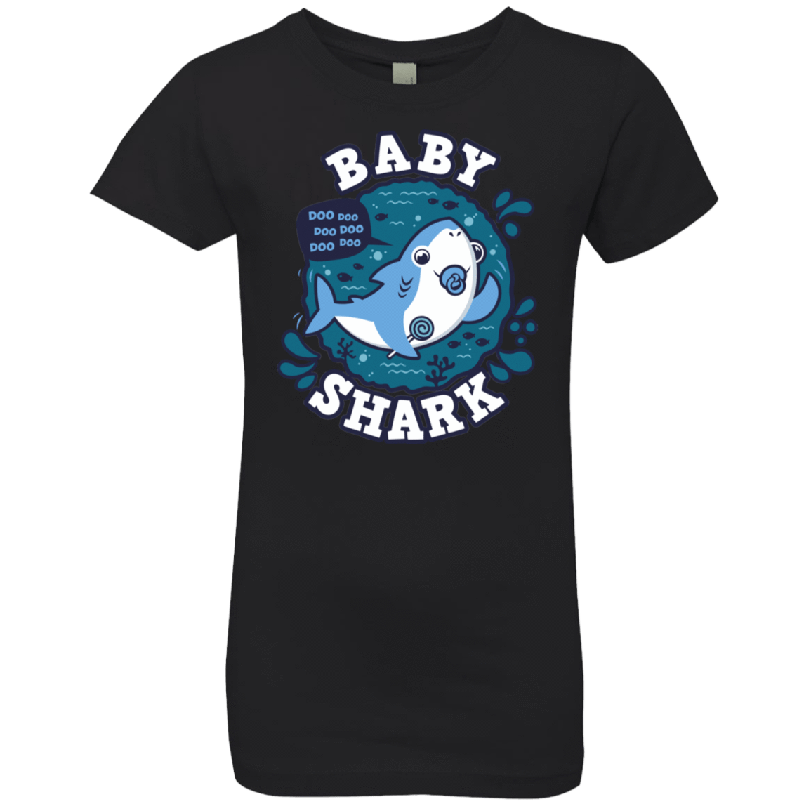 T-Shirts Black / YXS Shark Family trazo - Baby Boy chupete Girls Premium T-Shirt