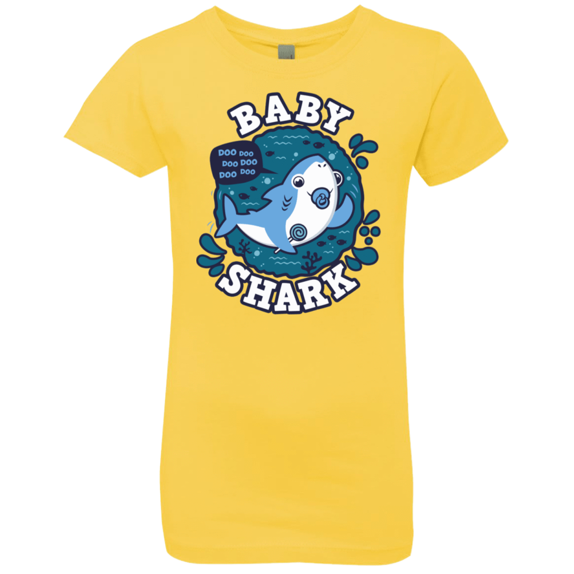 T-Shirts Vibrant Yellow / YXS Shark Family trazo - Baby Boy chupete Girls Premium T-Shirt