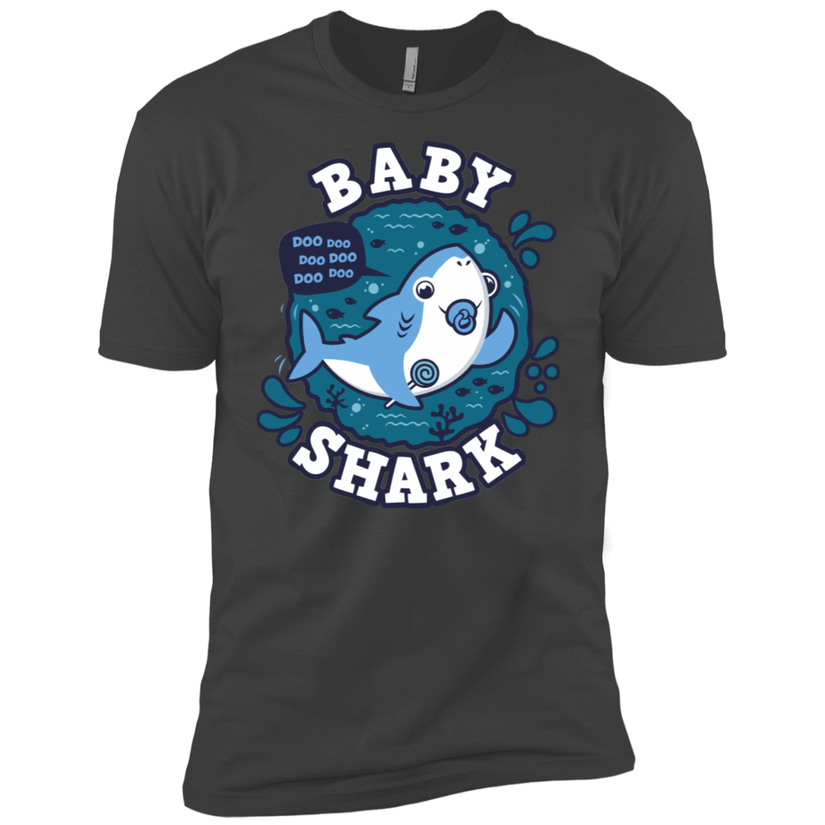 T-Shirts Heavy Metal / X-Small Shark Family trazo - Baby Boy chupete Men's Premium T-Shirt