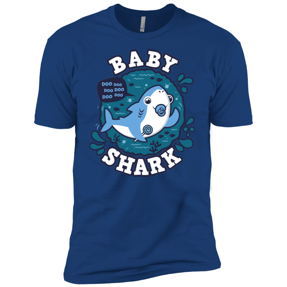 T-Shirts Royal / X-Small Shark Family trazo - Baby Boy chupete Men's Premium T-Shirt