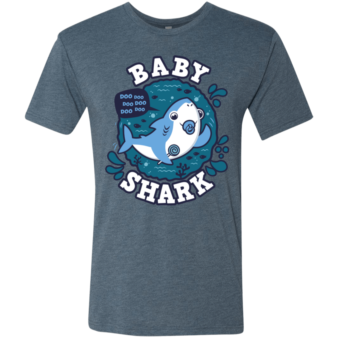 T-Shirts Indigo / S Shark Family trazo - Baby Boy chupete Men's Triblend T-Shirt