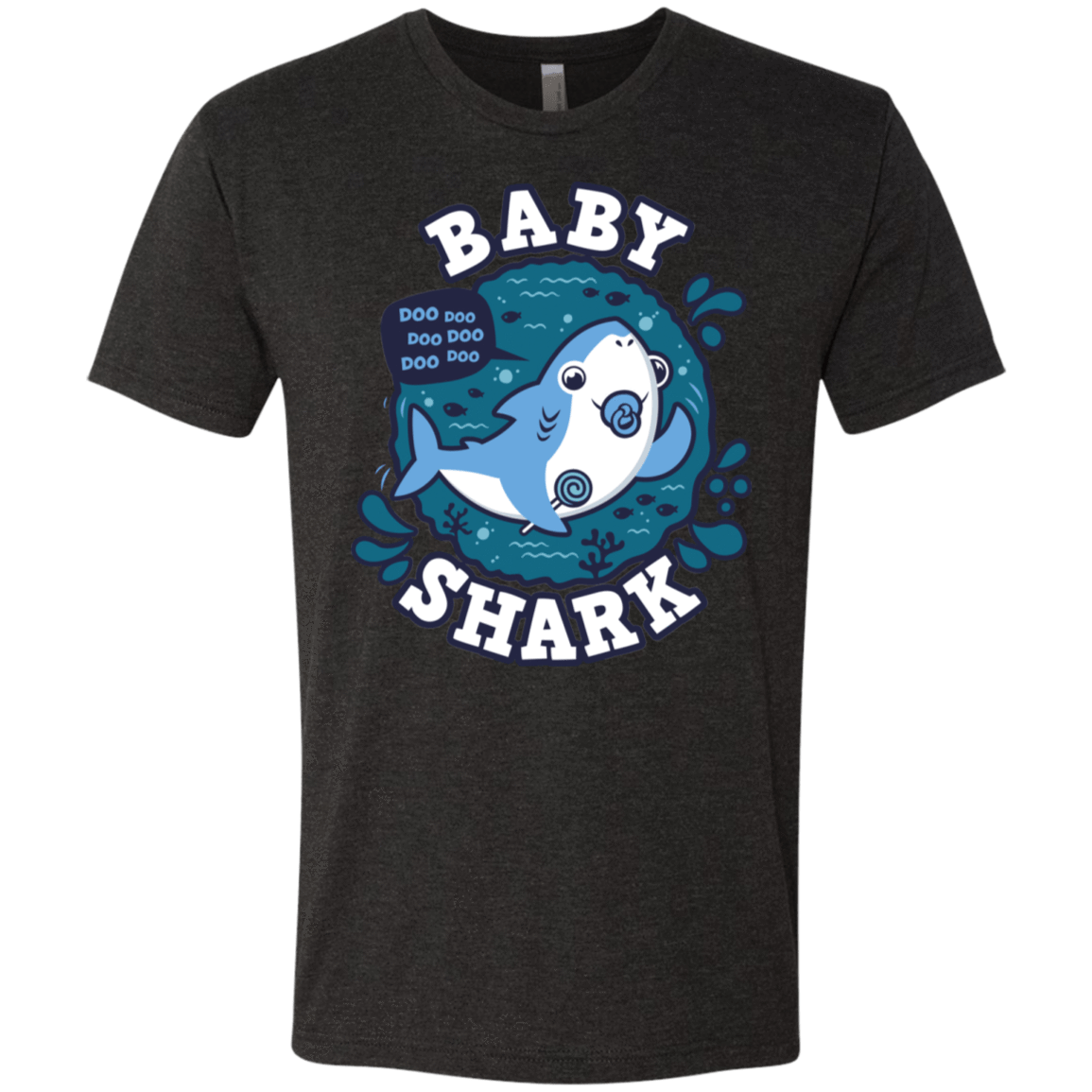 T-Shirts Vintage Black / S Shark Family trazo - Baby Boy chupete Men's Triblend T-Shirt