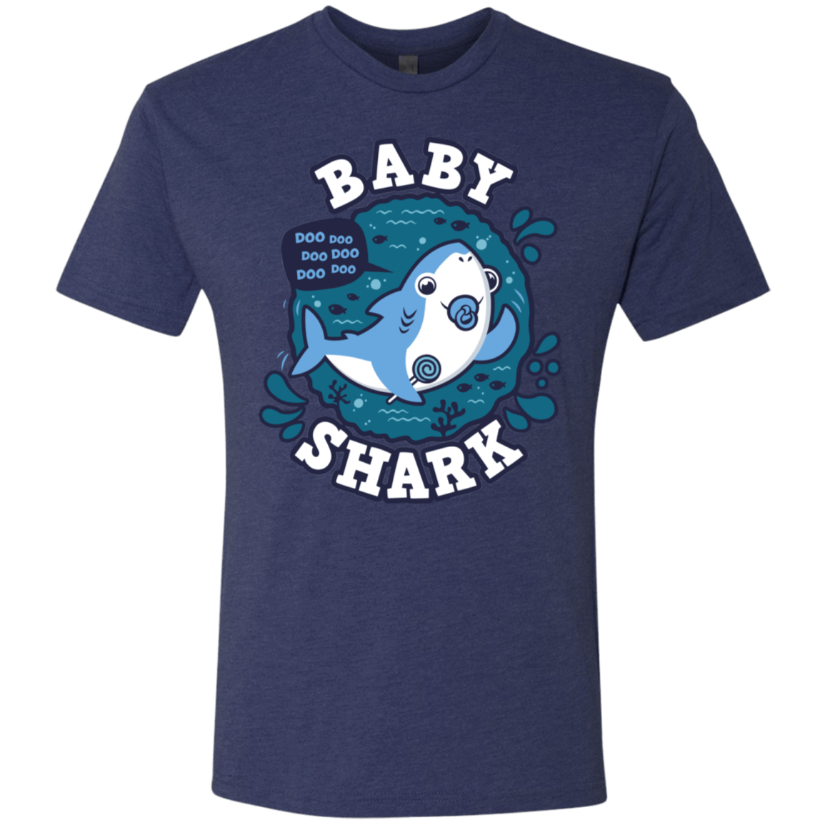 T-Shirts Vintage Navy / S Shark Family trazo - Baby Boy chupete Men's Triblend T-Shirt