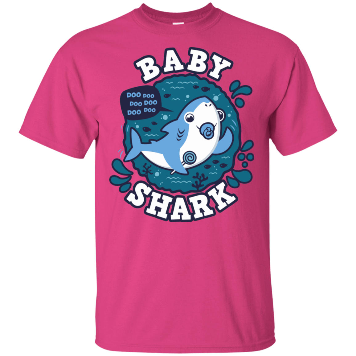 T-Shirts Heliconia / S Shark Family trazo - Baby Boy chupete T-Shirt
