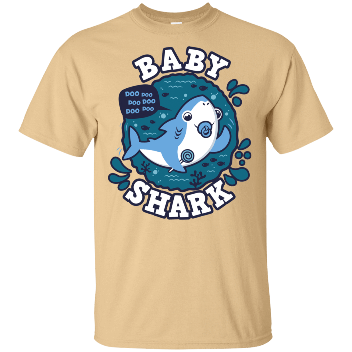 T-Shirts Vegas Gold / S Shark Family trazo - Baby Boy chupete T-Shirt