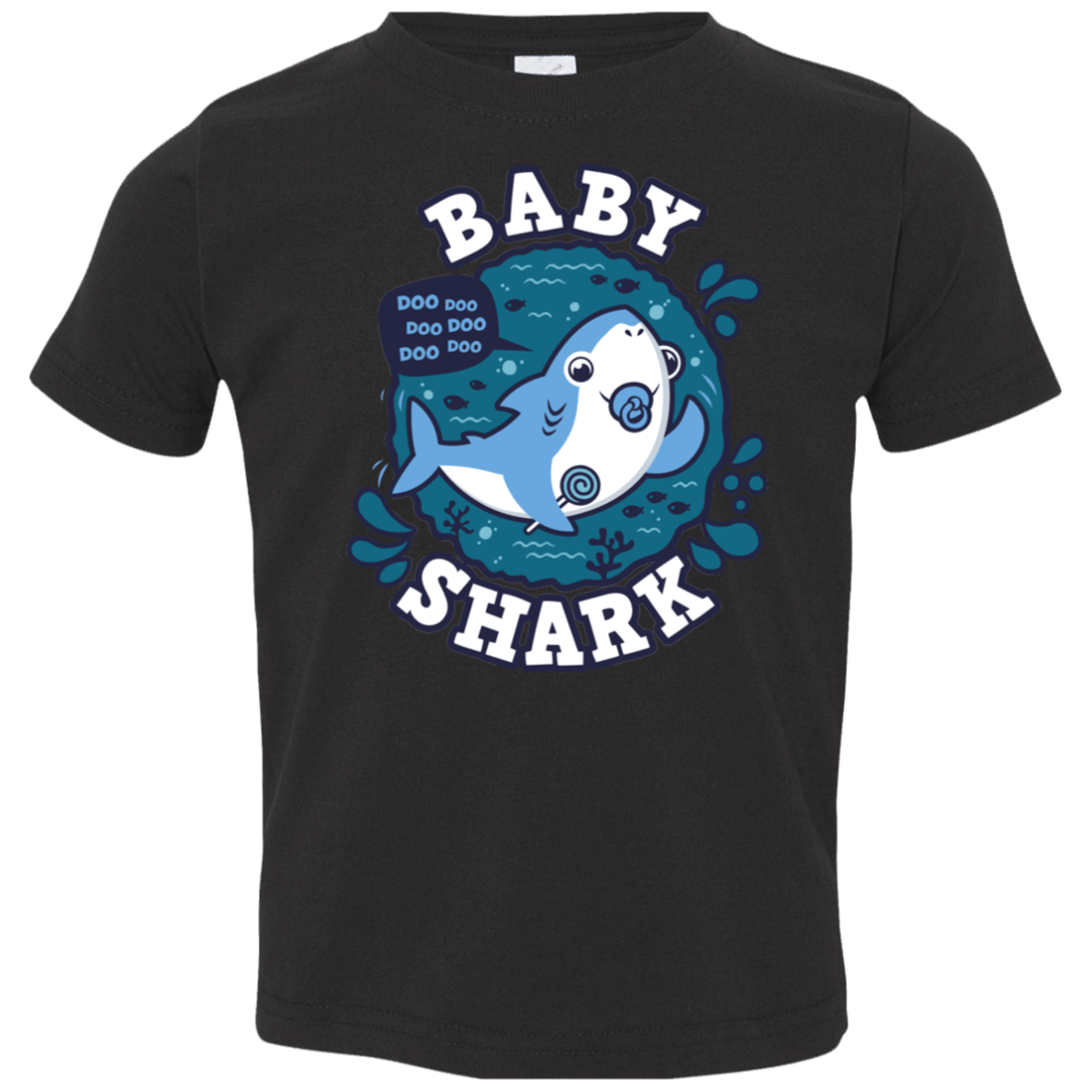 T-Shirts Black / 2T Shark Family trazo - Baby Boy chupete Toddler Premium T-Shirt