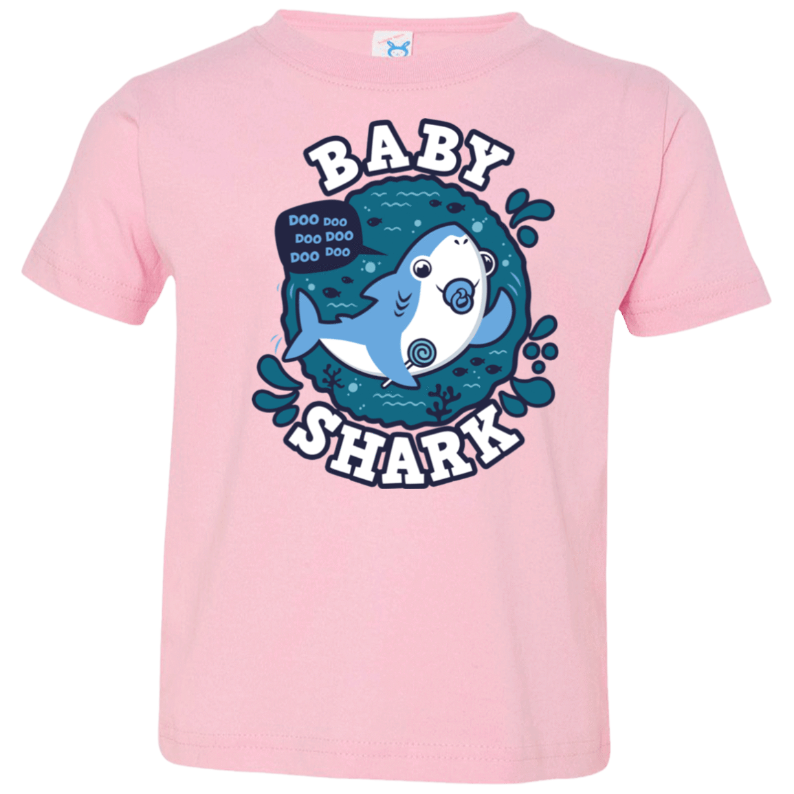 T-Shirts Pink / 2T Shark Family trazo - Baby Boy chupete Toddler Premium T-Shirt