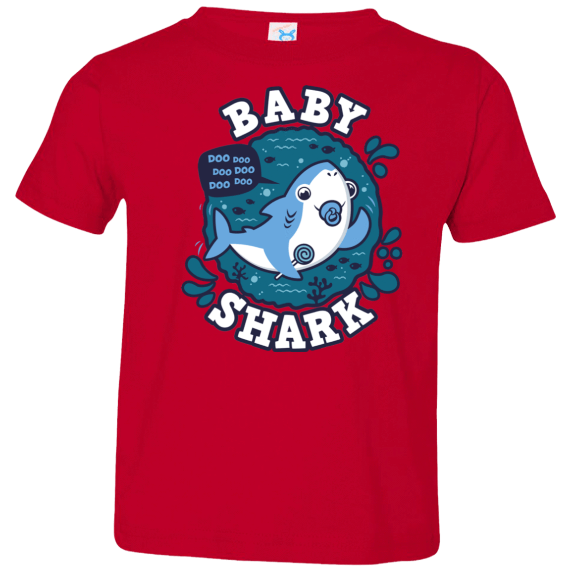 T-Shirts Red / 2T Shark Family trazo - Baby Boy chupete Toddler Premium T-Shirt