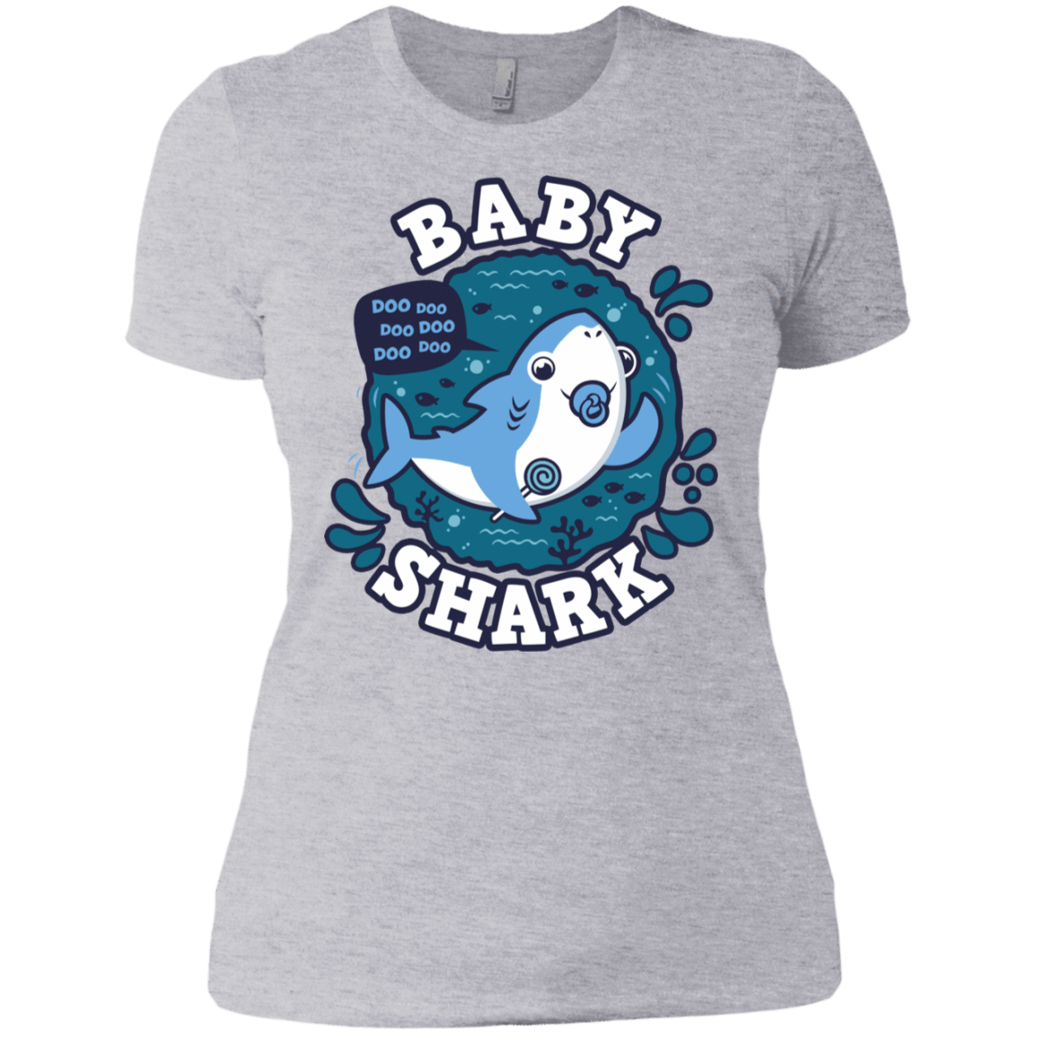 T-Shirts Heather Grey / X-Small Shark Family trazo - Baby Boy chupete Women's Premium T-Shirt