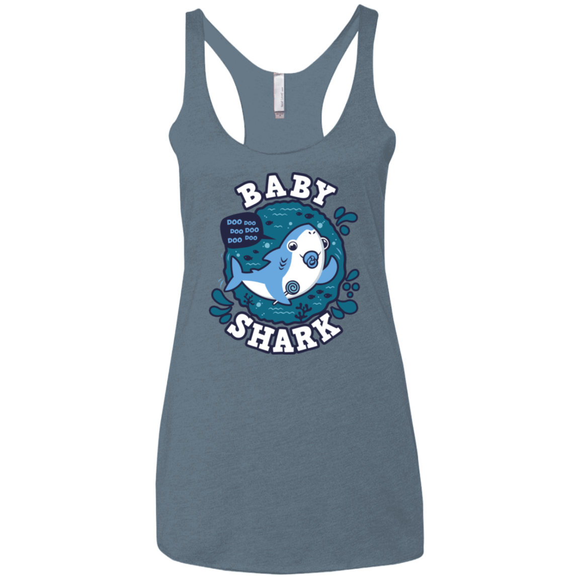 T-Shirts Indigo / X-Small Shark Family trazo - Baby Boy chupete Women's Triblend Racerback Tank