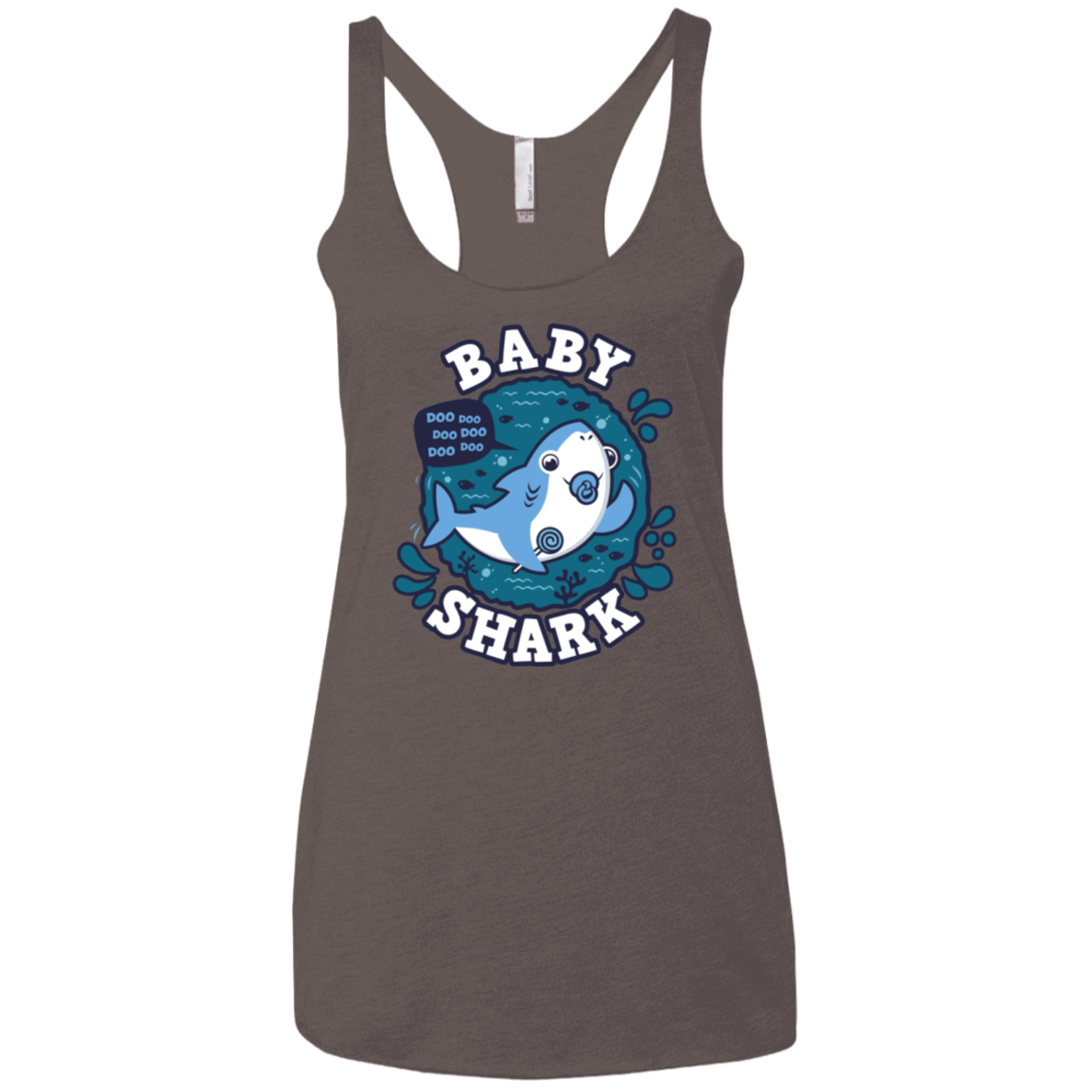 T-Shirts Macchiato / X-Small Shark Family trazo - Baby Boy chupete Women's Triblend Racerback Tank