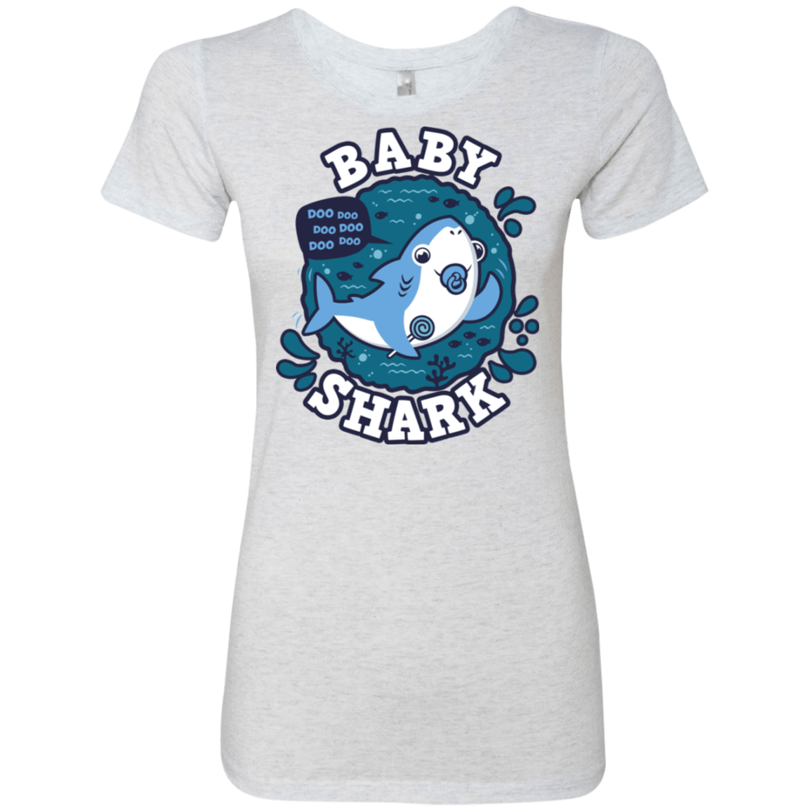 T-Shirts Heather White / S Shark Family trazo - Baby Boy chupete Women's Triblend T-Shirt