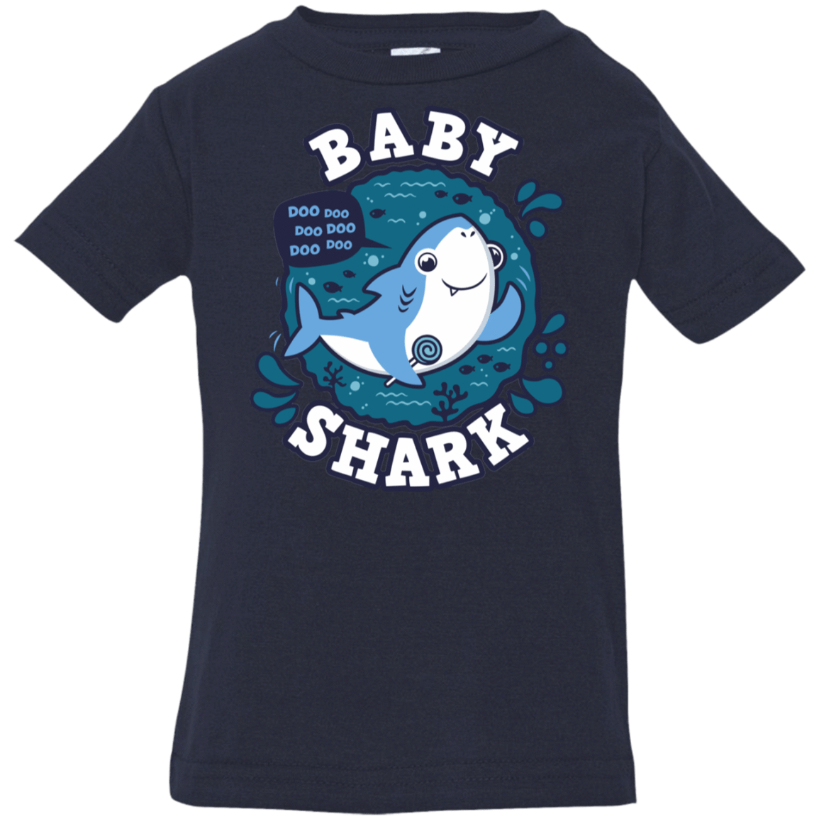 T-Shirts Navy / 6 Months Shark Family trazo - Baby Boy Infant Premium T-Shirt